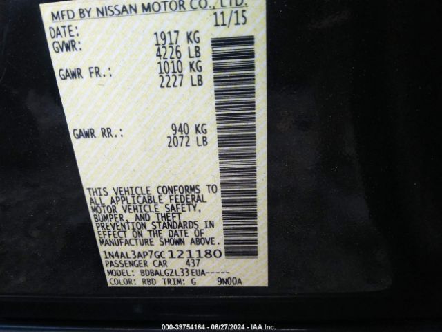 Photo 8 VIN: 1N4AL3AP7GC121180 - NISSAN ALTIMA 