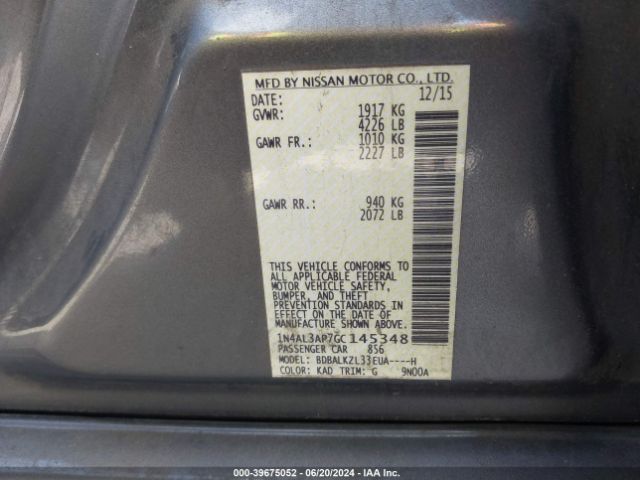 Photo 8 VIN: 1N4AL3AP7GC145348 - NISSAN ALTIMA 