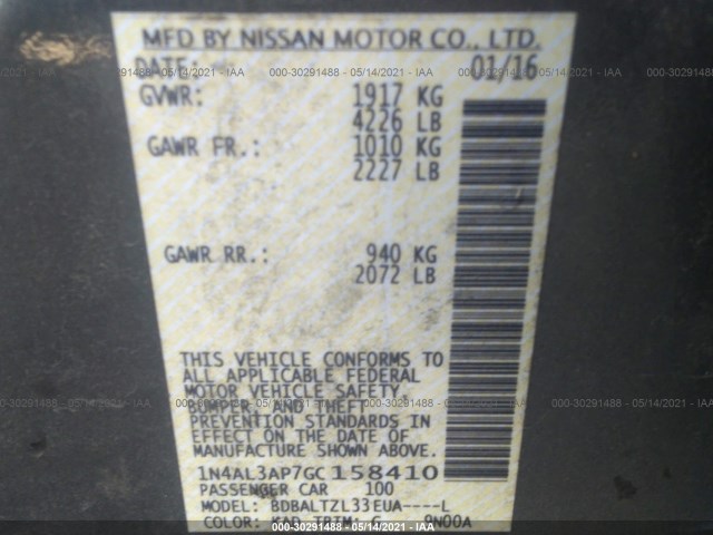 Photo 8 VIN: 1N4AL3AP7GC158410 - NISSAN ALTIMA 