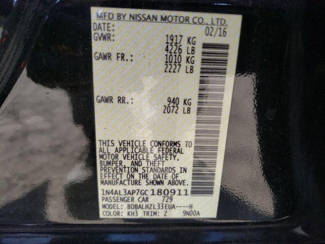 Photo 9 VIN: 1N4AL3AP7GC180911 - NISSAN ALTIMA 2.5 