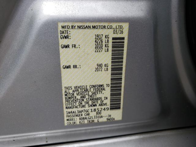 Photo 9 VIN: 1N4AL3AP7GC185249 - NISSAN ALTIMA 2.5 