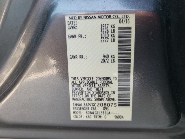 Photo 9 VIN: 1N4AL3AP7GC208075 - NISSAN ALTIMA 2.5 