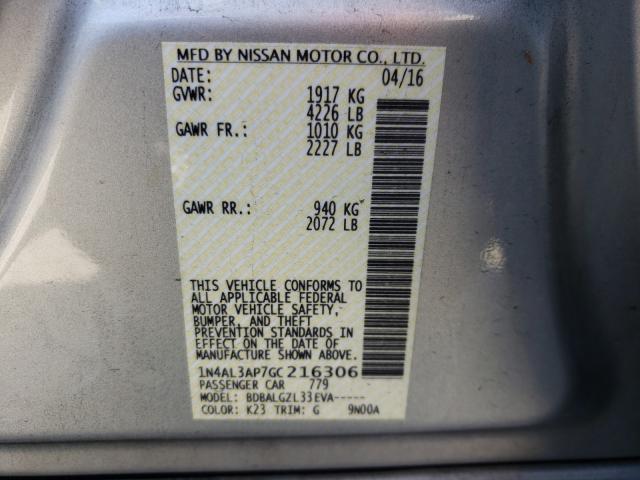 Photo 9 VIN: 1N4AL3AP7GC216306 - NISSAN ALTIMA 2.5 