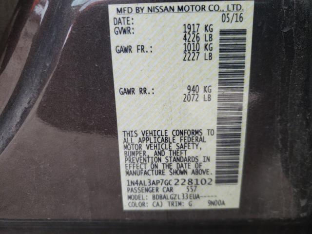 Photo 9 VIN: 1N4AL3AP7GC228102 - NISSAN ALTIMA 2.5 