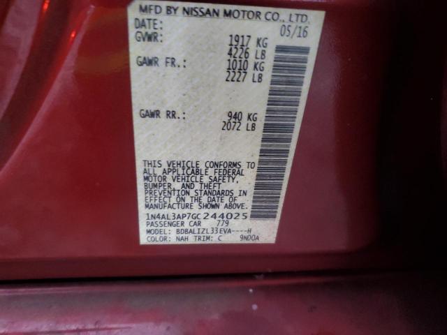 Photo 12 VIN: 1N4AL3AP7GC244025 - NISSAN ALTIMA 2.5 