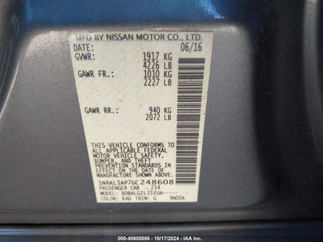 Photo 8 VIN: 1N4AL3AP7GC248608 - NISSAN ALTIMA 