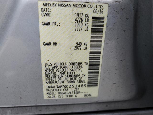 Photo 12 VIN: 1N4AL3AP7GC251489 - NISSAN ALTIMA 2.5 