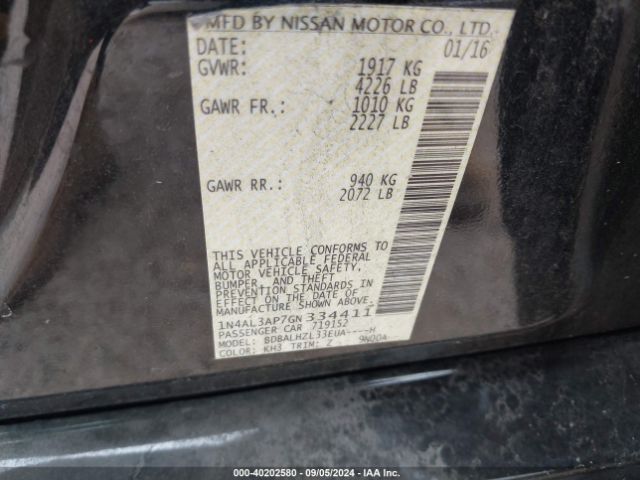 Photo 8 VIN: 1N4AL3AP7GN334411 - NISSAN ALTIMA 