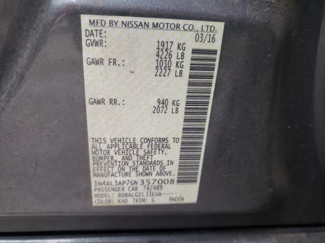 Photo 9 VIN: 1N4AL3AP7GN357008 - NISSAN ALTIMA 2.5 