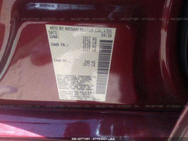 Photo 8 VIN: 1N4AL3AP7GN362483 - NISSAN ALTIMA 