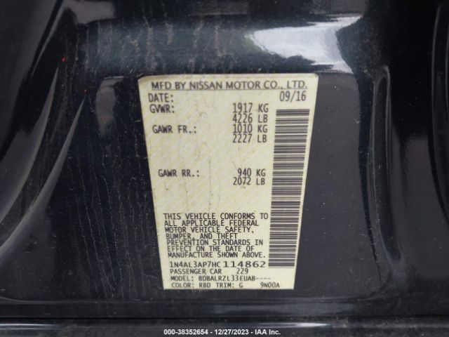 Photo 8 VIN: 1N4AL3AP7HC114862 - NISSAN ALTIMA 