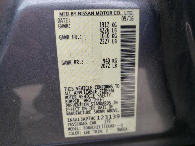 Photo 9 VIN: 1N4AL3AP7HC123139 - NISSAN ALTIMA 2.5 