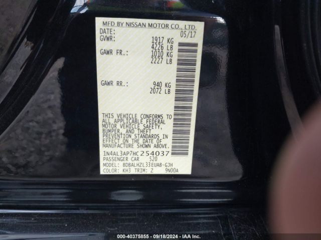 Photo 8 VIN: 1N4AL3AP7HC254037 - NISSAN ALTIMA 