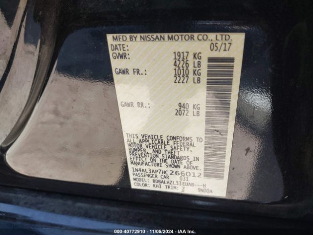 Photo 8 VIN: 1N4AL3AP7HC266012 - NISSAN ALTIMA 