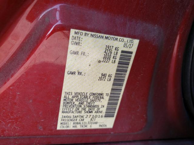 Photo 9 VIN: 1N4AL3AP7HC271016 - NISSAN ALTIMA 2.5 