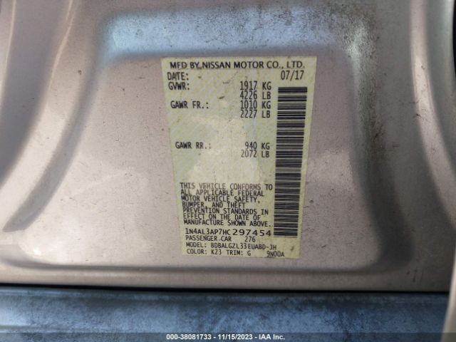 Photo 8 VIN: 1N4AL3AP7HC297454 - NISSAN ALTIMA 