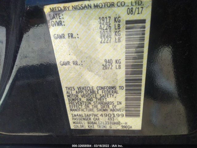 Photo 8 VIN: 1N4AL3AP7HC490199 - NISSAN ALTIMA 