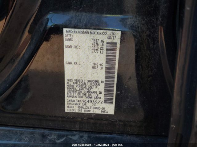 Photo 8 VIN: 1N4AL3AP7HC493572 - NISSAN ALTIMA 