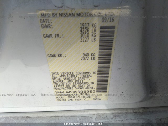 Photo 8 VIN: 1N4AL3AP7HN306982 - NISSAN ALTIMA 