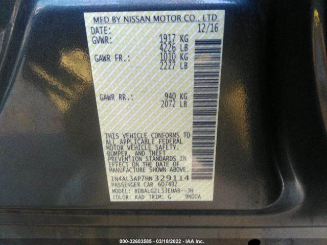 Photo 8 VIN: 1N4AL3AP7HN329114 - NISSAN ALTIMA 