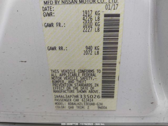 Photo 8 VIN: 1N4AL3AP7HN335026 - NISSAN ALTIMA 