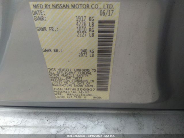 Photo 8 VIN: 1N4AL3AP7HN366907 - NISSAN ALTIMA 