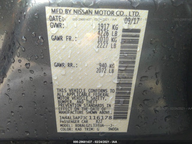 Photo 8 VIN: 1N4AL3AP7JC116178 - NISSAN ALTIMA 