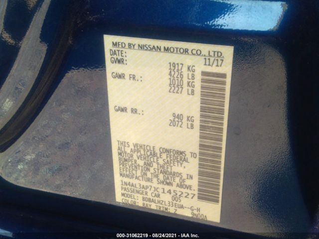 Photo 8 VIN: 1N4AL3AP7JC145227 - NISSAN ALTIMA 