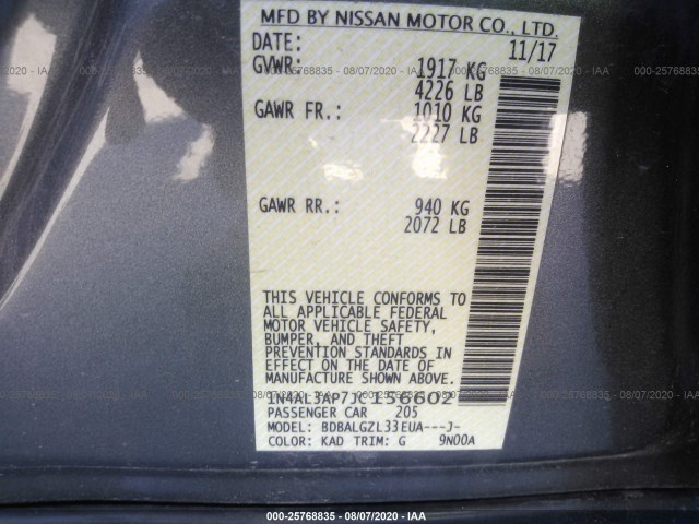 Photo 8 VIN: 1N4AL3AP7JC156602 - NISSAN ALTIMA 