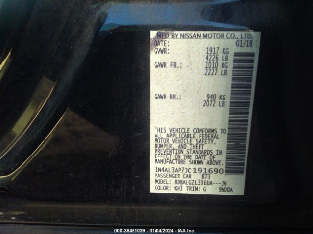 Photo 8 VIN: 1N4AL3AP7JC191690 - NISSAN ALTIMA 