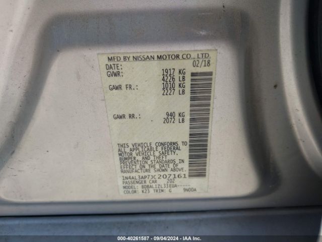 Photo 8 VIN: 1N4AL3AP7JC207161 - NISSAN ALTIMA 