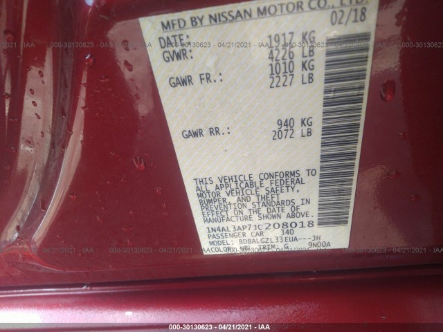 Photo 8 VIN: 1N4AL3AP7JC208018 - NISSAN ALTIMA 