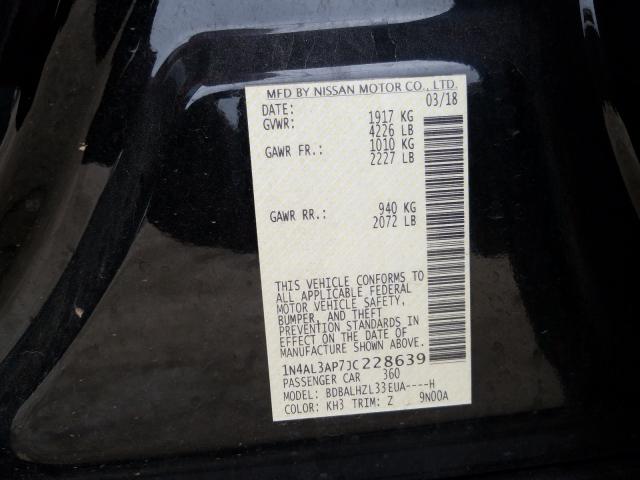 Photo 9 VIN: 1N4AL3AP7JC228639 - NISSAN ALTIMA 2.5 