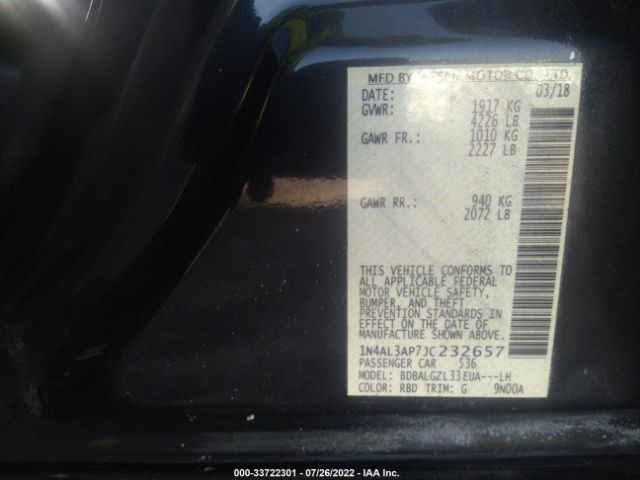 Photo 8 VIN: 1N4AL3AP7JC232657 - NISSAN ALTIMA 