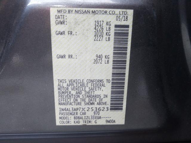 Photo 9 VIN: 1N4AL3AP7JC253623 - NISSAN ALTIMA 2.5 