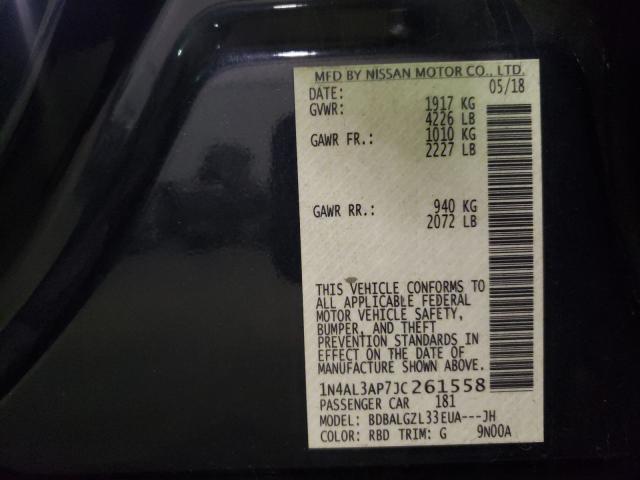 Photo 9 VIN: 1N4AL3AP7JC261558 - NISSAN ALTIMA 2.5 