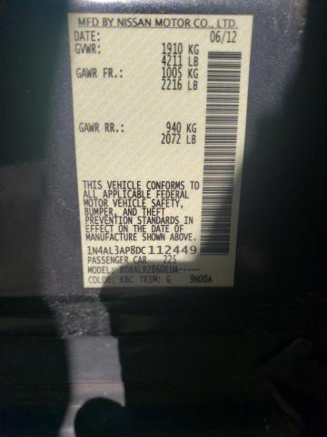 Photo 9 VIN: 1N4AL3AP8DC112449 - NISSAN ALTIMA 2.5 