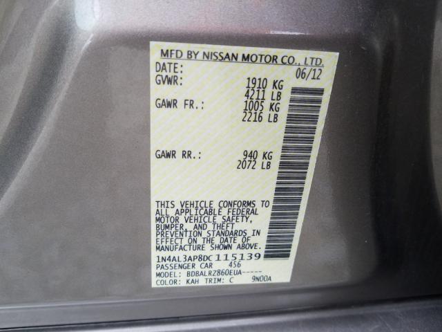 Photo 9 VIN: 1N4AL3AP8DC115139 - NISSAN ALTIMA 2.5 