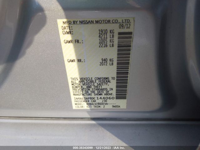 Photo 8 VIN: 1N4AL3AP8DC144060 - NISSAN ALTIMA 