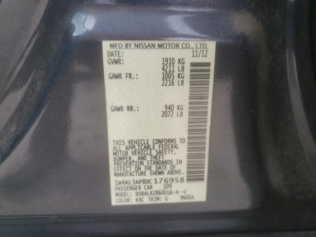 Photo 9 VIN: 1N4AL3AP8DC176958 - NISSAN ALTIMA 2.5 