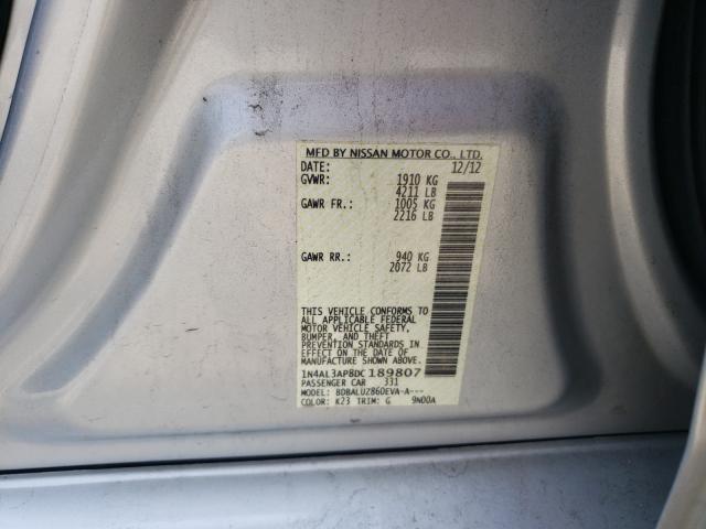 Photo 9 VIN: 1N4AL3AP8DC189807 - NISSAN ALTIMA 2.5 