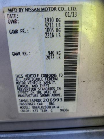 Photo 11 VIN: 1N4AL3AP8DC206993 - NISSAN ALTIMA 