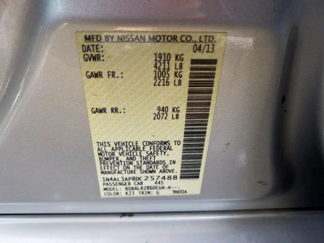 Photo 9 VIN: 1N4AL3AP8DC257488 - NISSAN ALTIMA 2.5 