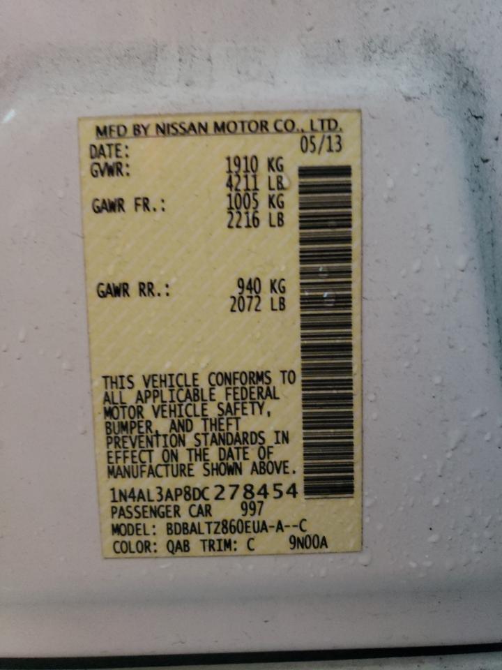 Photo 11 VIN: 1N4AL3AP8DC278454 - NISSAN ALTIMA 