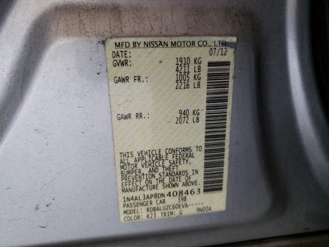 Photo 9 VIN: 1N4AL3AP8DN408463 - NISSAN ALTIMA 2.5 