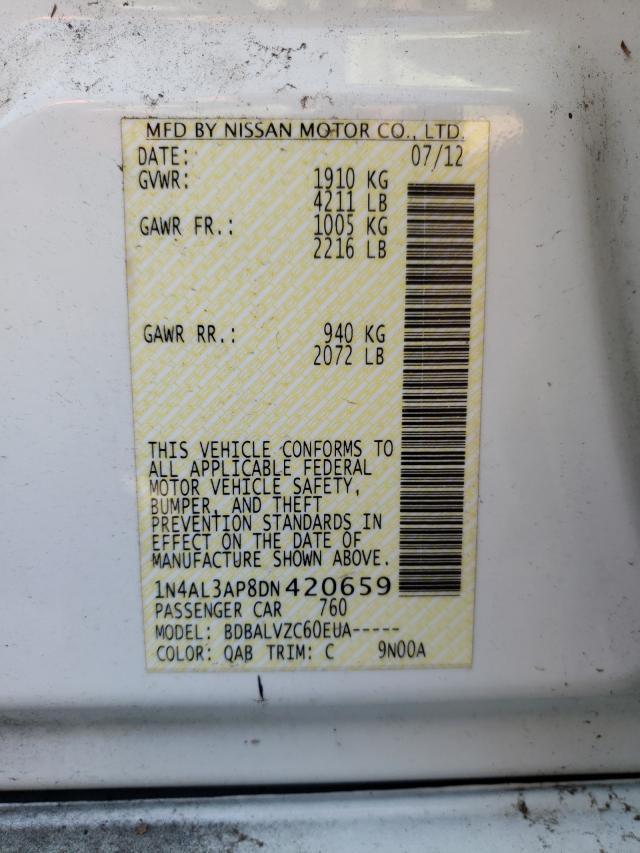 Photo 9 VIN: 1N4AL3AP8DN420659 - NISSAN ALTIMA 2.5 