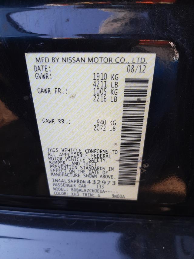 Photo 9 VIN: 1N4AL3AP8DN432973 - NISSAN ALTIMA 2.5 