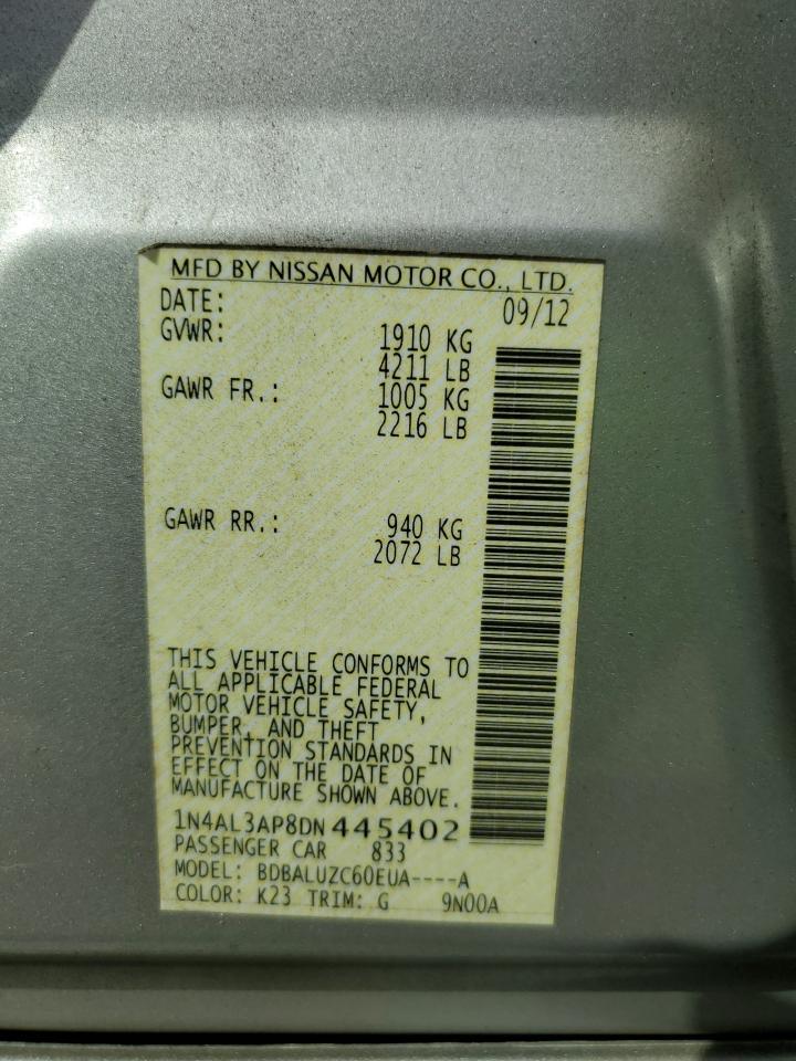 Photo 11 VIN: 1N4AL3AP8DN445402 - NISSAN ALTIMA 