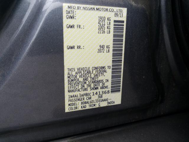 Photo 9 VIN: 1N4AL3AP8EC141368 - NISSAN ALTIMA 2.5 