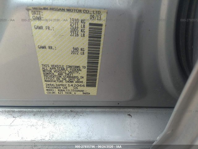 Photo 8 VIN: 1N4AL3AP8EC142066 - NISSAN ALTIMA 